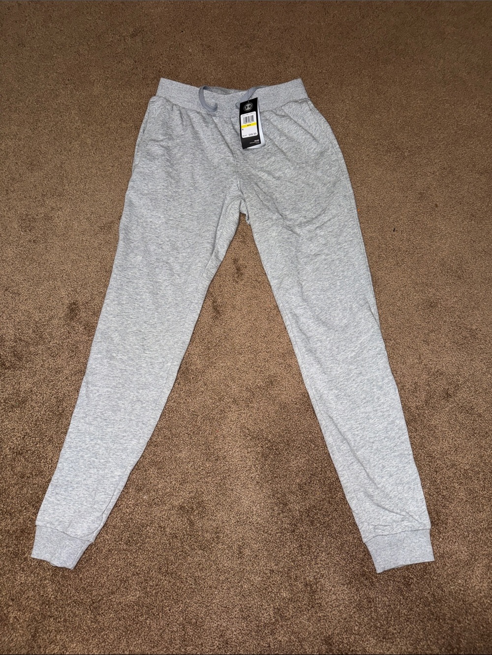 NWT Under Armour Men's Heather Gray Jogger Sweatpants